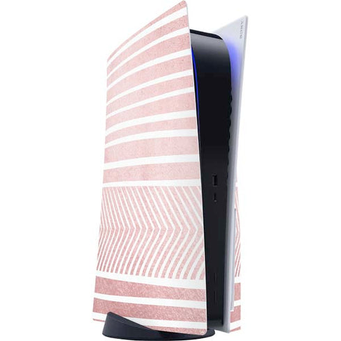 Pink and White Stripes PS5 Console Skin